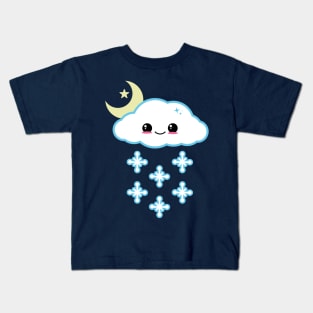 Kawaii Snow Cloud Kids T-Shirt